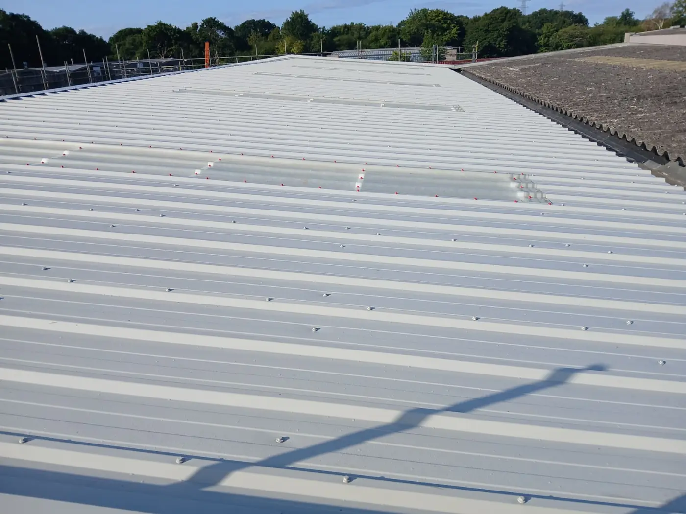 New composite roof with roof lights