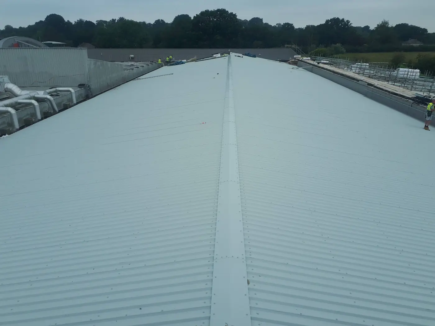 Completed ridge on the refurbished roof