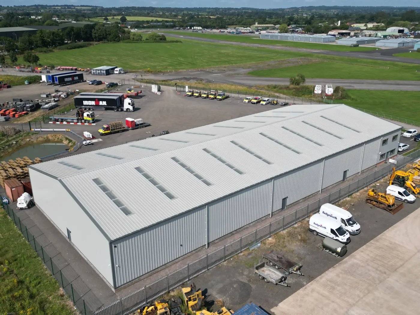 Aerial view of the roof with Filon roof lights