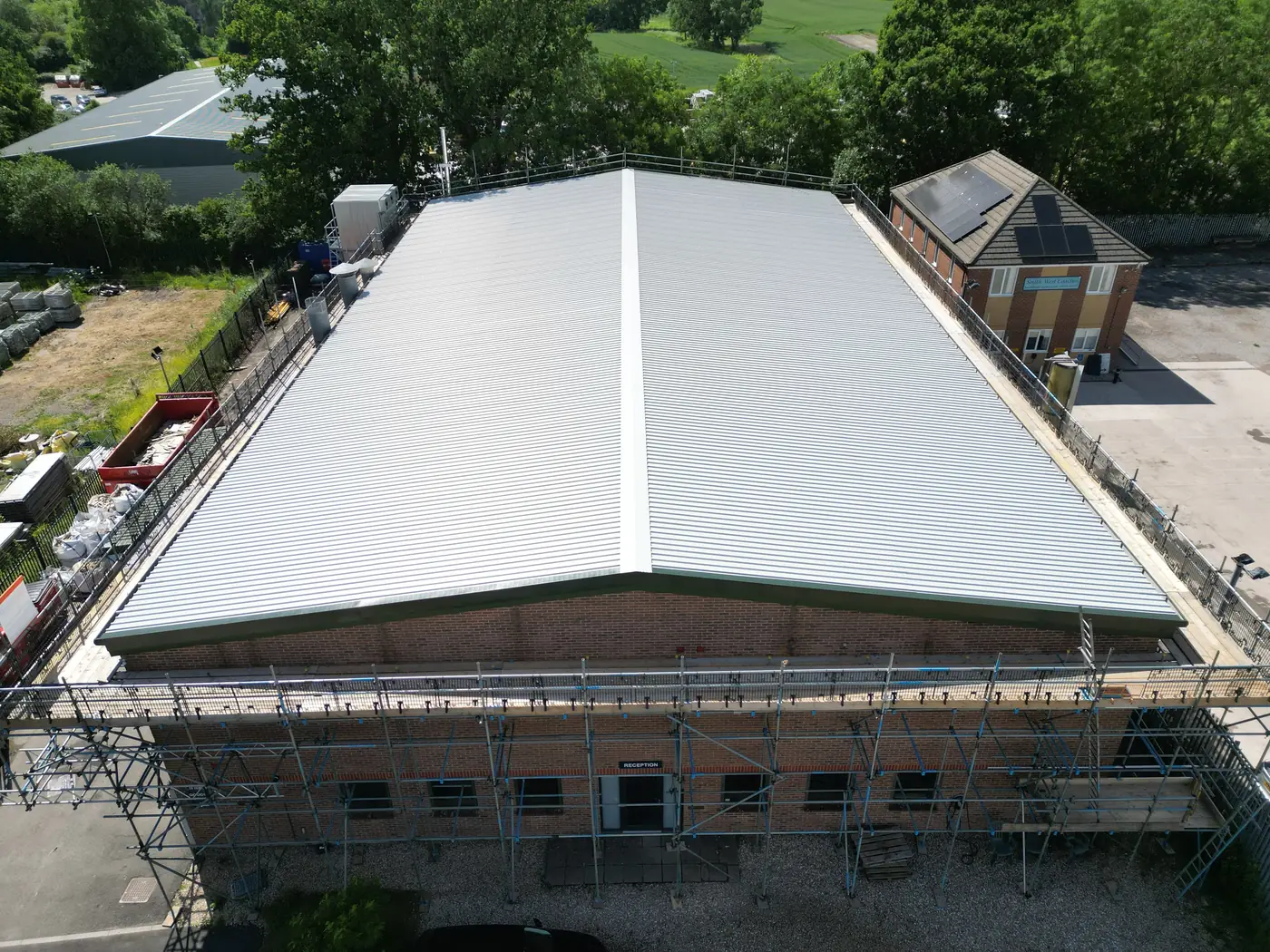 Finished roof seen from above
